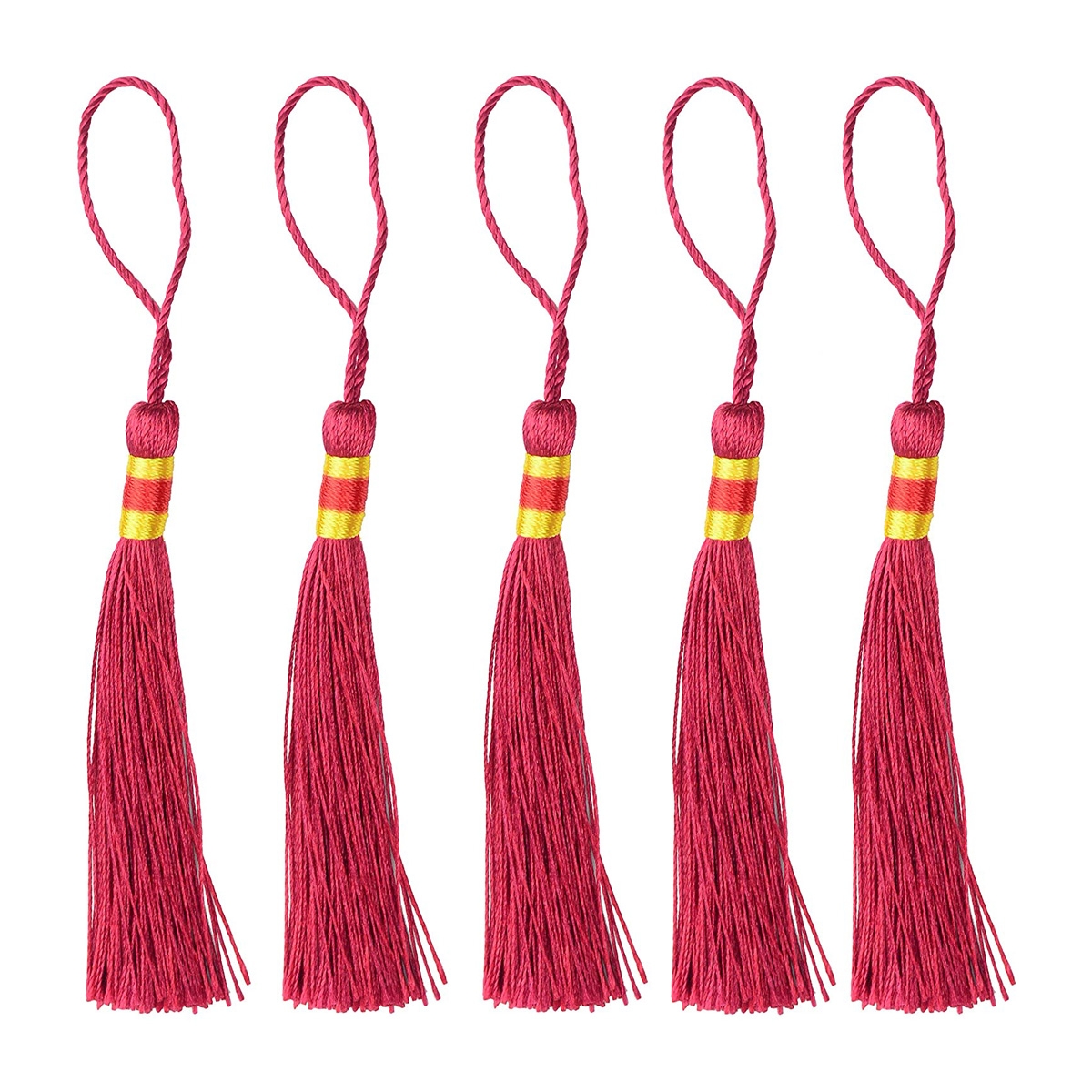 Tassels with Cord Loop and Small Chinese Knot for Jewelry Making, Souvenir, Bookmarks, DIY Craft Acc